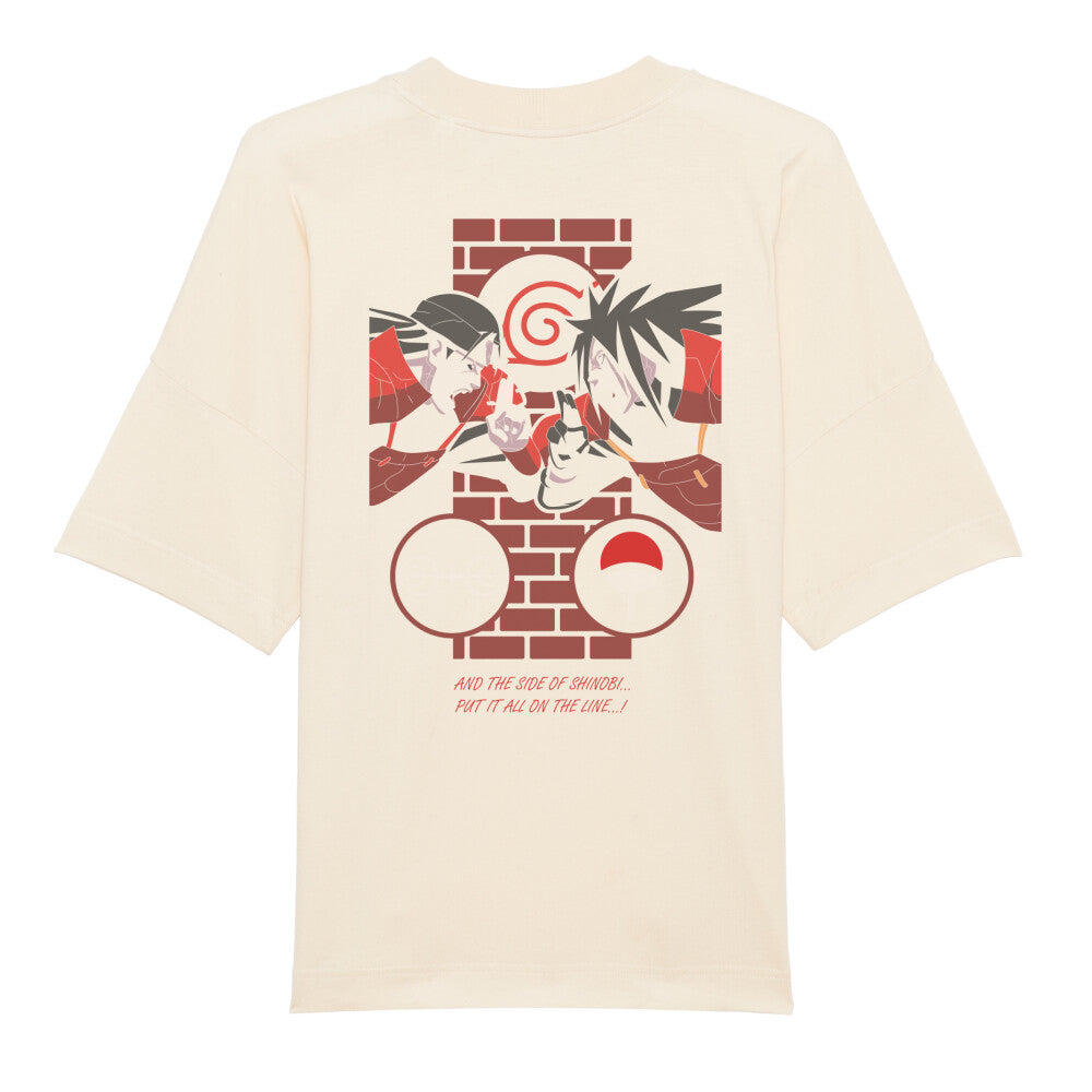 Hashirama Senju x Madara Uchiha - Men's Oversized Shirt Premium