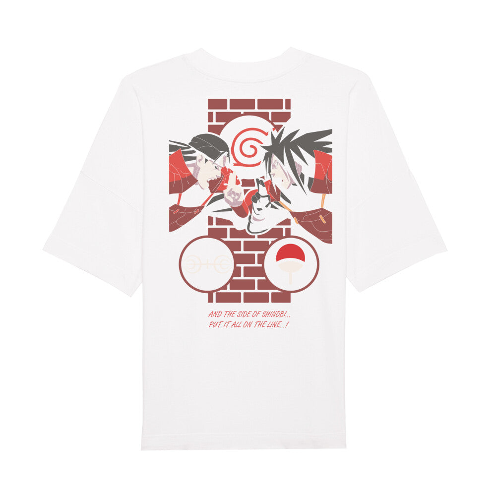 Hashirama Senju x Madara Uchiha - Men's Oversized Shirt Premium