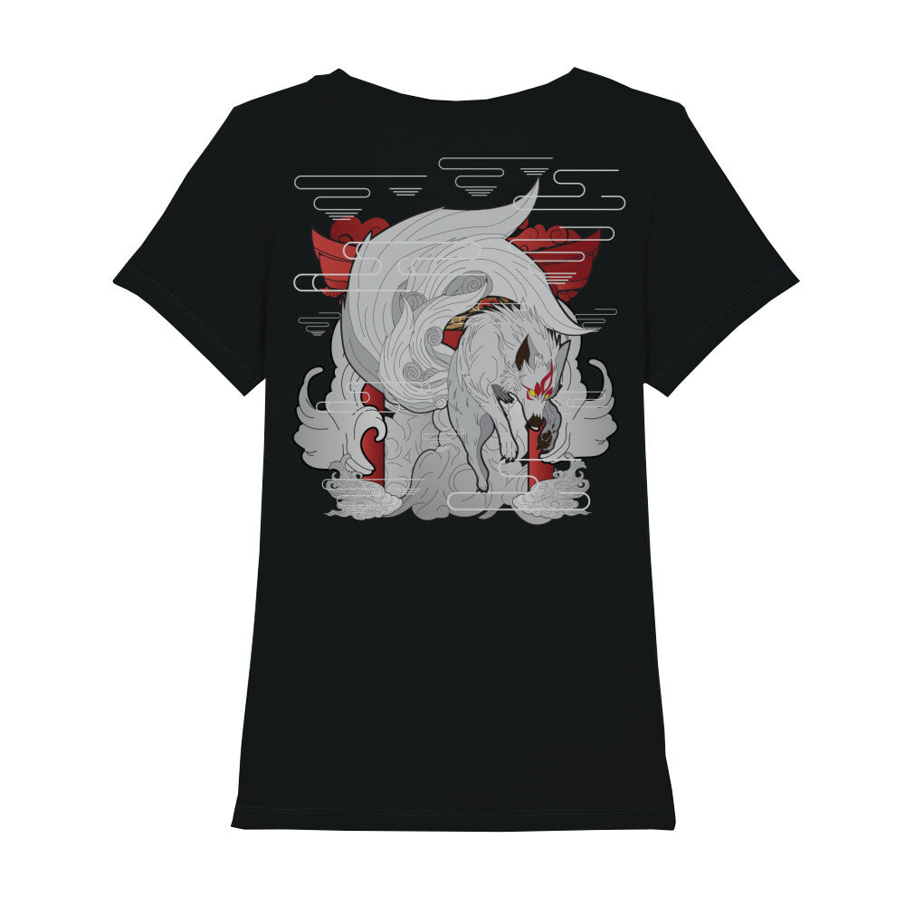 Shrine x Kitsune - Damen T-Shirt Premium