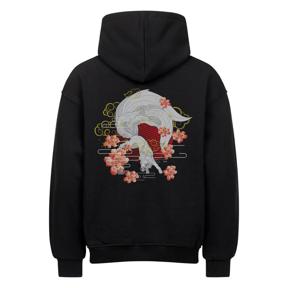 Red Flower x Fox - Heavy Cotton Oversized Hoodie