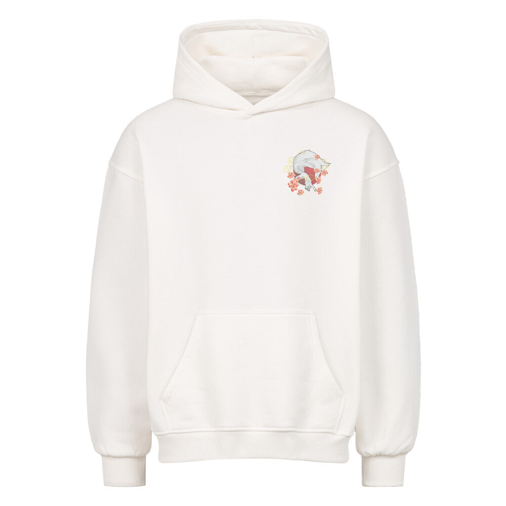 Red Flower x Fox - Heavy Cotton Oversized Hoodie